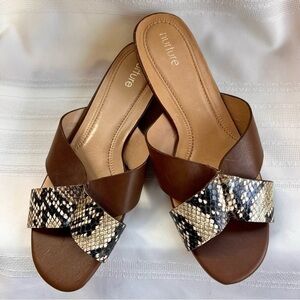 Nurture Natalia Leather‎ Sandals Sz 7-1/2 EUC $5 ADD ON with $15+ Bundle